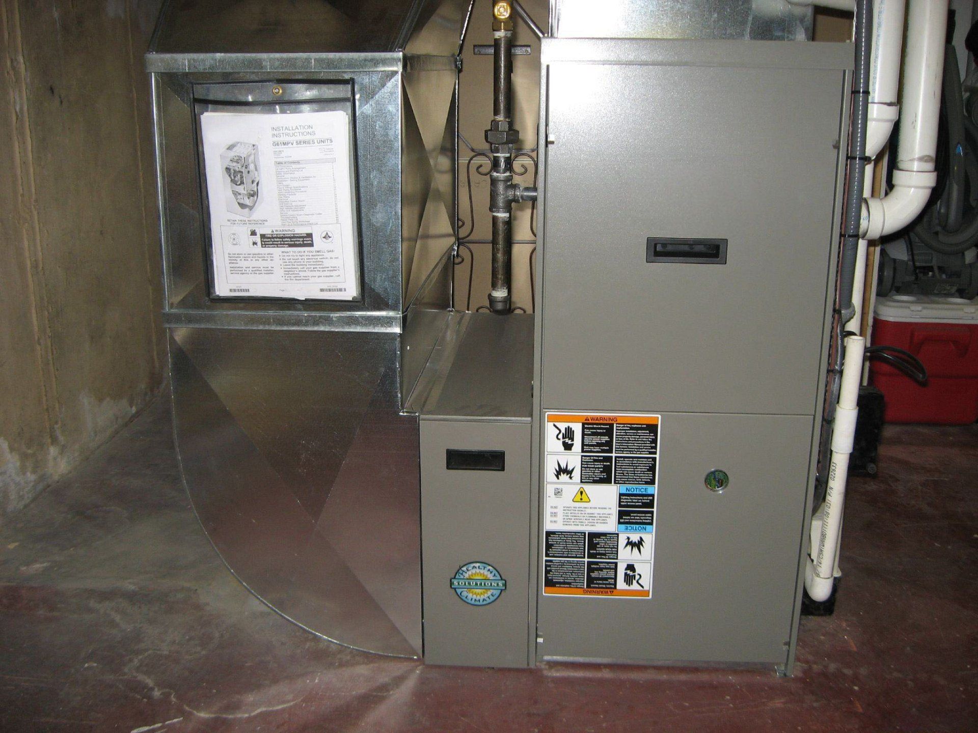 Trane L-Shaped Gas Furnace Price Chart