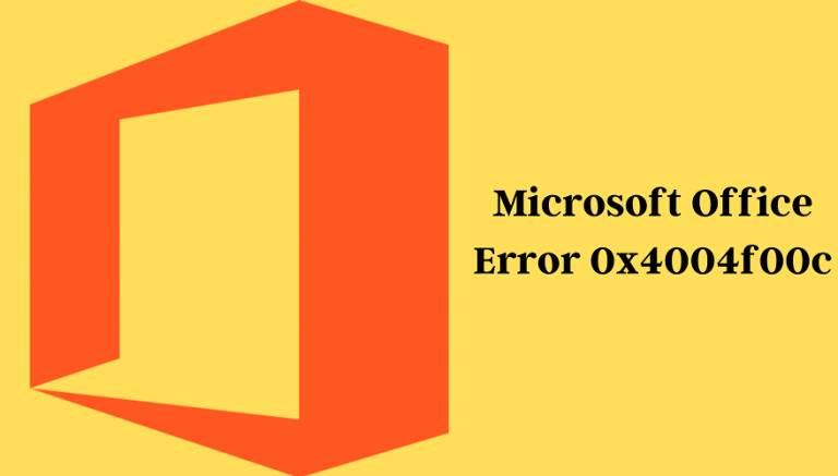 Microsoft Office Error 0x4004f00c